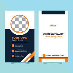 Abstract id card template design