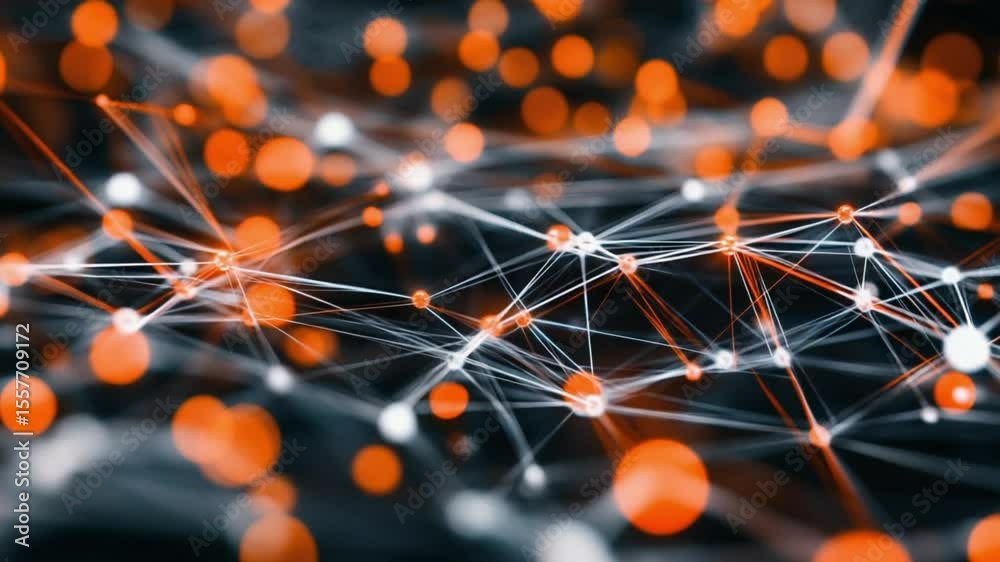 Poster Network Connectivity Abstract: A captivating abstract image showcasing interconnected nodes and lines, illustrating network connectivity.