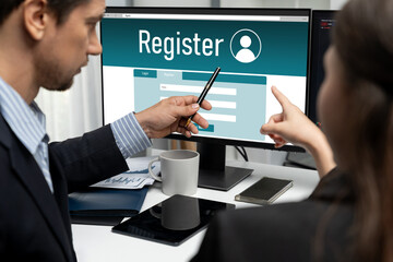 Online registration form for brisk form filling on the internet website