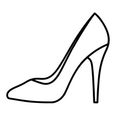 black high heel shoes