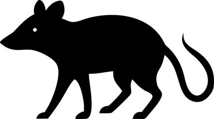 Black and white kangaroo animal illustration vector silhouette isolated wildlife