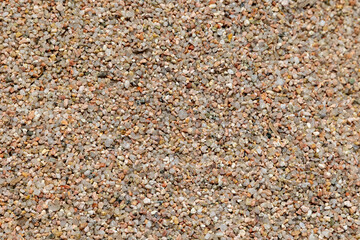 Colorful beach sand close-up, Corsica