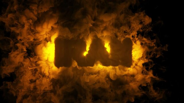 Fiery Letters Rising From Smoky Depths. tex "Iran"