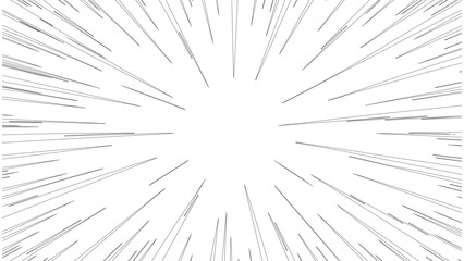 Obraz premium Black and White Speed Burst Lines with Center Focus