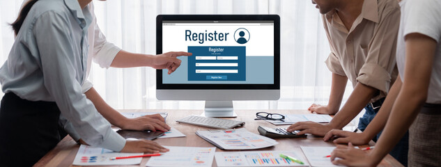 Online registration form for brisk form filling on the internet website