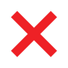 Obraz premium red cross mark