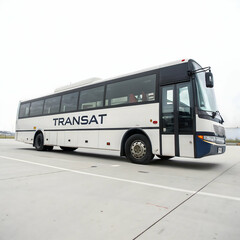 Bus with "Transat" label isolated on transparent background  