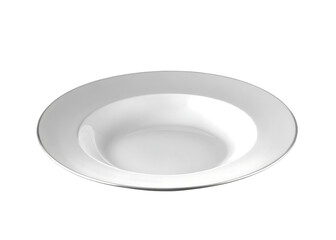    empty white porcelain pasta bowl top view studio isolated on white background PNG, AI GENERATED