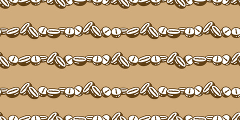 coffee beans seamless pattern cafe hot tea cup vector bakery water drinking cartoon doodle gift wrapping paper tile background repeat wallpaper illustration scarf isolated design brown
