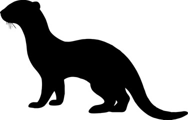 Black vector silhouettes of domestic pets and animals like cats, dogs, and kangaroos with tails isolated on whiteBlack vector silhouettes of domestic pets and animals like cats, dogs, and kangaroos wi
