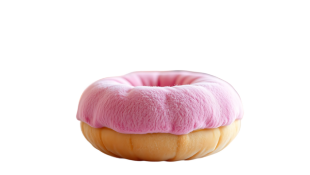 Plush Donut icon isolated on transparent background 3d design element