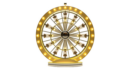 Fortune wheel isolated on white 3d rendered illustration