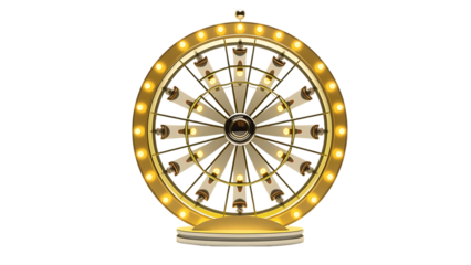 Fortune wheel isolated on white 3d rendered illustration