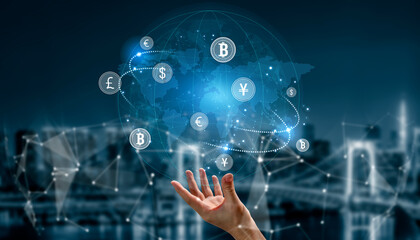 Global currency exchange enables seamless money transfer through currency, exchange, and global systems for decentralized international financial connection Vouch
