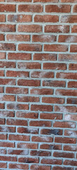 Retro Style Brick Wall Background – Vintage Design Texture. Vertical Line Wall.