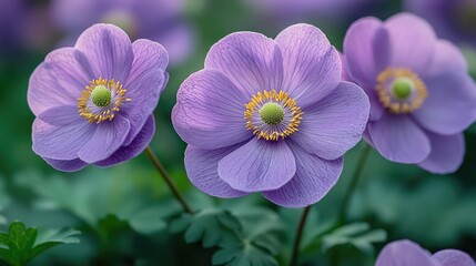 Close-up view of vibrant purple flowers.