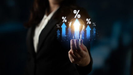 Rising interest rate reflects economic growth. Interest rate increase signals financial changes,...
