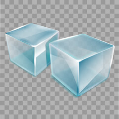 Realistic Glass UI Element with Glare and Glow