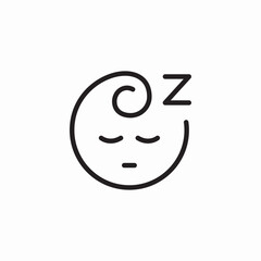 infant sleep icon sign vector