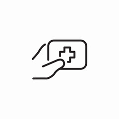 medical card icon sign vector