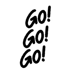 go go go png cartoon handwrite cute and clipart doodle decoration kwaii  element