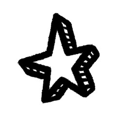 3d star png cartoon handwrite cute and clipart doodle decoration kwaii  element