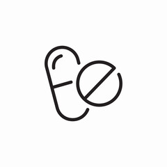 pill types icon sign vector