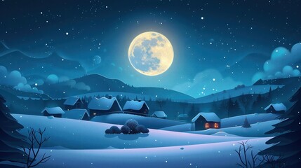 Winter freeze mood in clean minimalist cold weather abstract composition