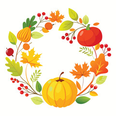 autumn background with pumpkin