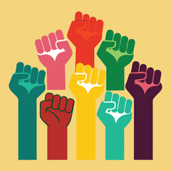 Fototapeta premium colorful hands vector