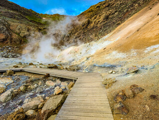Geothermal area Krysuvik Seltun in Iceland