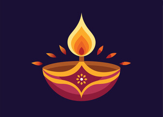 flaming torch on black background