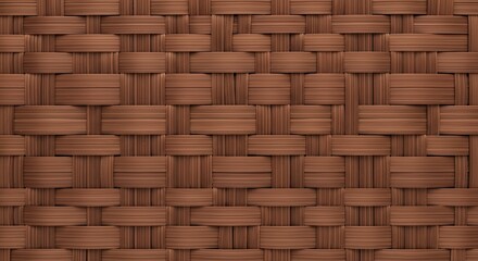 Woven Texture Close-up in Brown Tones for Background or Design