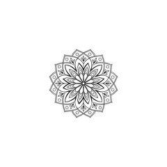 Circular pattern in the form of a mandala. Henna tatoo mandala. Mehndi style. Decorative pattern in oriental style. Coloring book page.