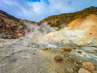 Geothermal area Krysuvik Seltun in Iceland
