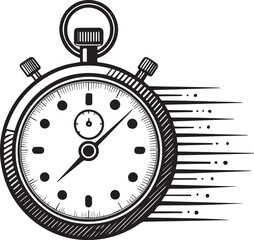 Stopwatch vector icon set showing a timer clock for sport and accurate time measurement