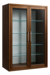 Obraz premium Wardrobe with glass-paneled doors, suitable for showcasing clothes in a stylish loft apartment.