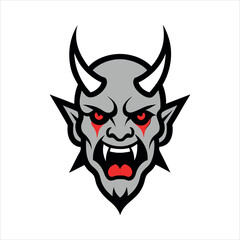 bull skull with red horns