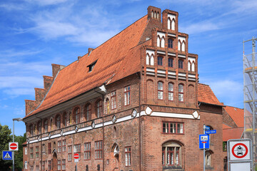 Fototapeta premium Close-up of the back of the town hall Lüneburg, Lower Saxony - Germany