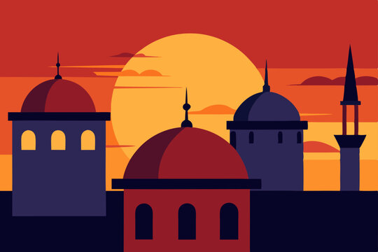 vector illustration of mosque