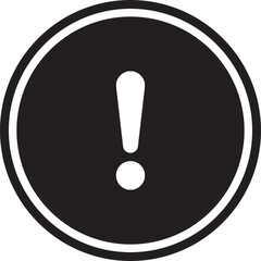 Exclamation mark icon. Caution and attention icon isolated on transparent background. Round warning or danger alert icon symbol. Warning sign with exclamation mark icon vector illustration.
