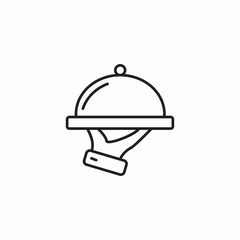 dish serving icon sign vector