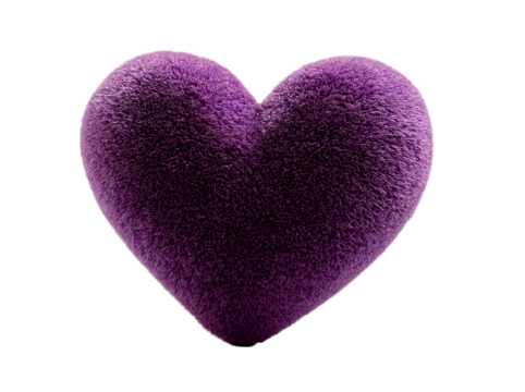 Purple heart isolated on a white background