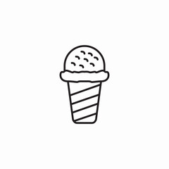 ice cream cone icon sign vector