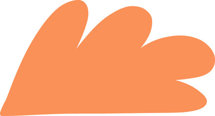 Asymmetrical Abstract Blob With Flat Flow Shape