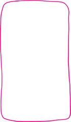 Tall Hand Drawn Rounded Rectangle Frame