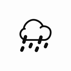rainy weather icon sign vector