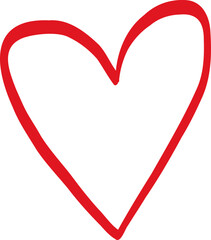 Minimal Hand Drawn Heart With Clean Contour
