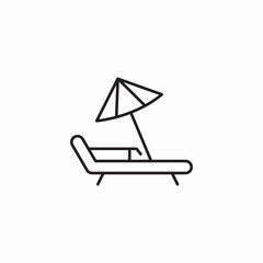 relaxing shade seat icon sign vector