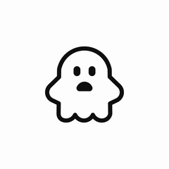 scary ghost icon sign vector